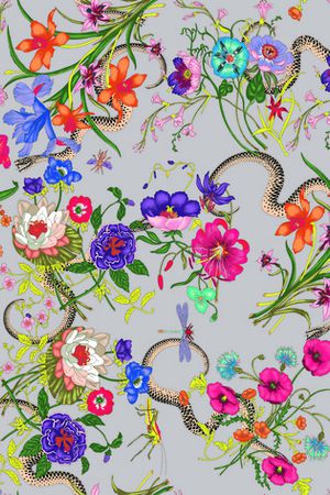 手绘花卉印花华亿平台图片