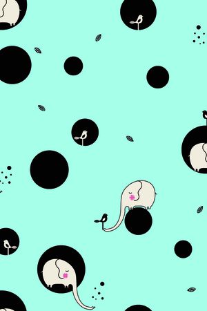 卡通动物印花华亿平台图片