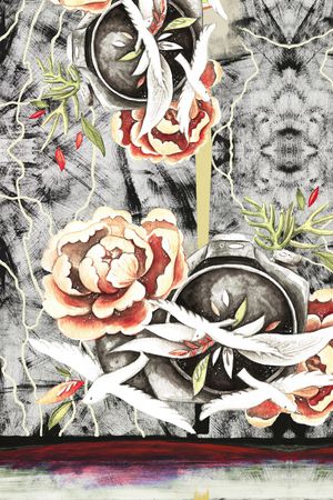 条纹印花华亿平台图片