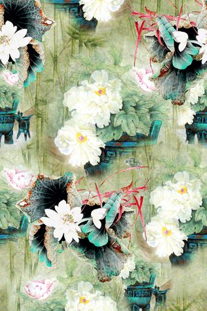 春夏华亿平台印花华亿平台图片