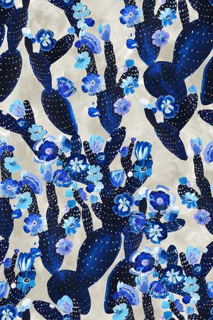 仙人掌印花华亿平台图片