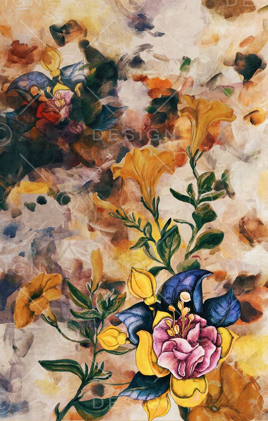 花卉印花华亿平台图片