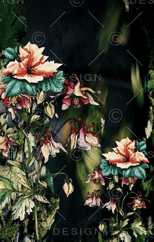 花卉印花华亿平台图片