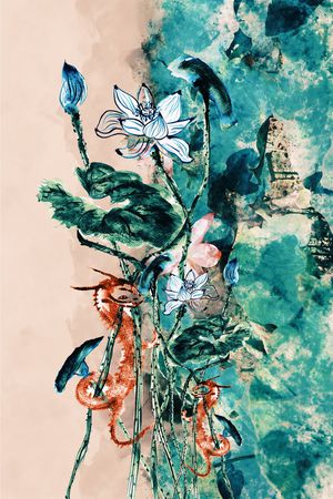 花卉印花华亿平台图片