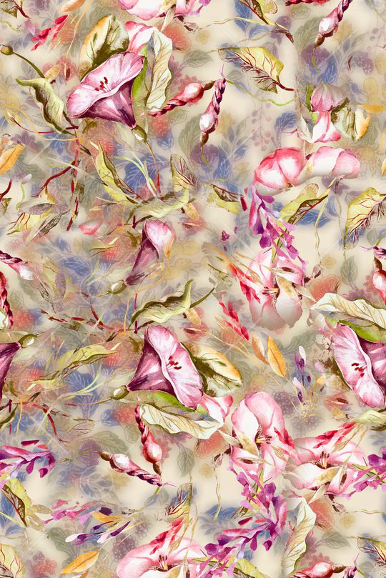 花卉印花华亿平台图片