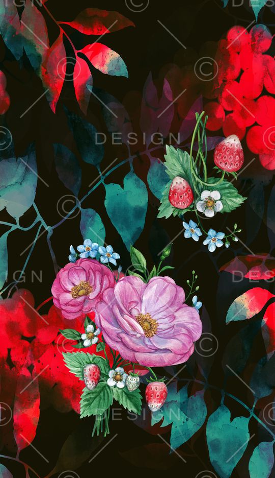 花卉印花华亿平台图片