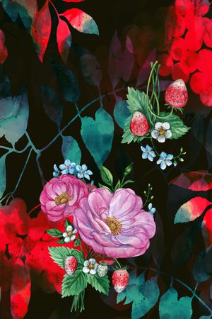 花卉印花华亿平台图片