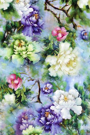 花卉印花华亿平台图片