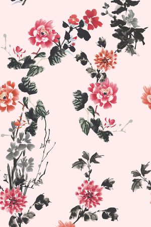 花卉印花华亿平台图片