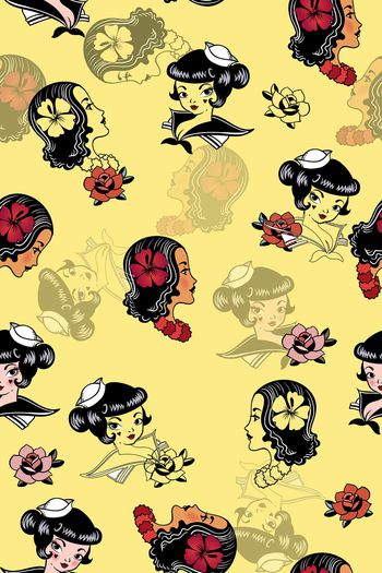 人物印花华亿平台图片