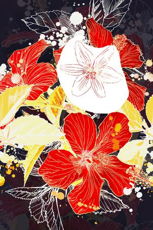 花卉印花华亿平台图片