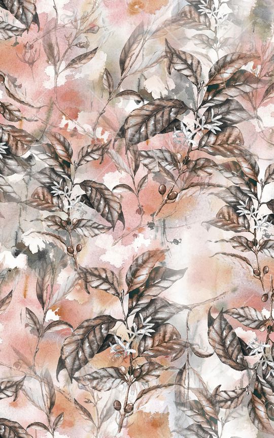 朦胧花卉印花华亿平台图片