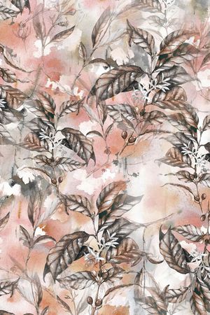 朦胧花卉印花华亿平台图片