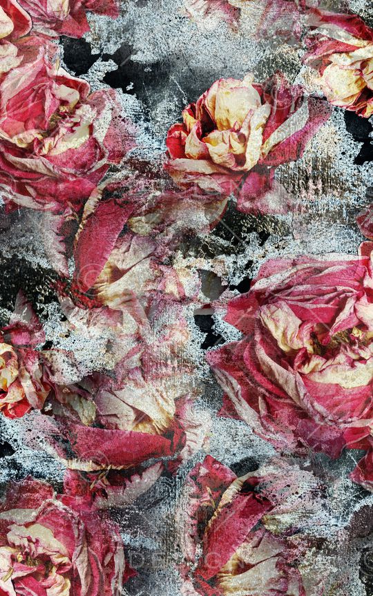 朦胧花卉印花华亿平台图片