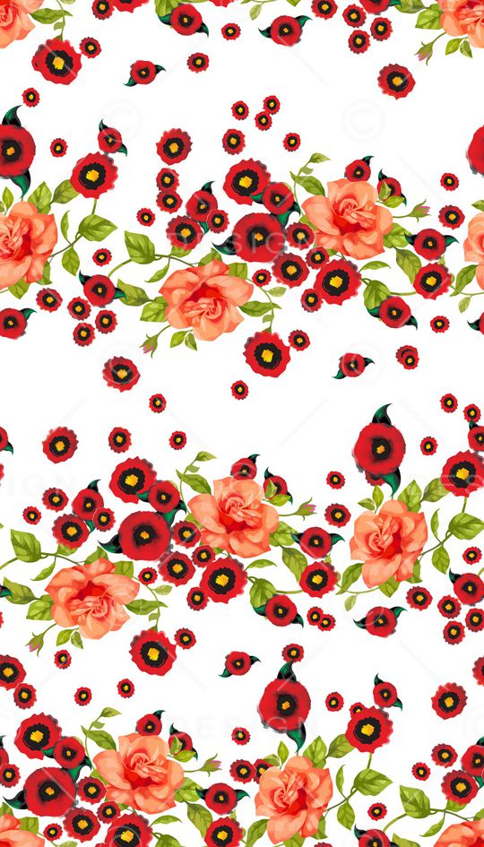 花卉印花华亿平台图片