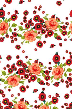 花卉印花华亿平台图片