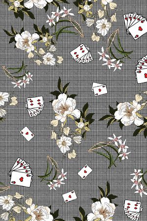 格子印花华亿平台图片