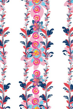 民族花卉印花华亿平台图片