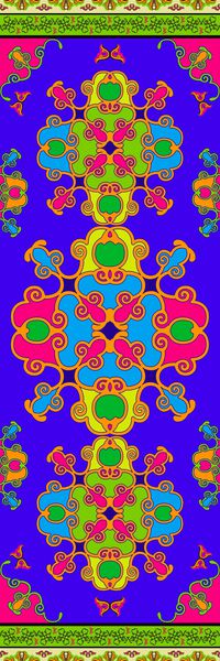 民族花卉印花华亿平台图片