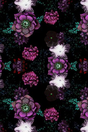 水彩花卉印花华亿平台图片