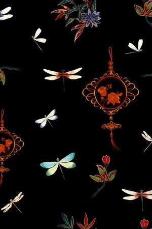 吉祥图案印花华亿平台图片