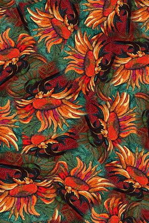 花卉印花华亿平台图片