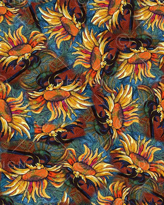 花卉印花华亿平台图片