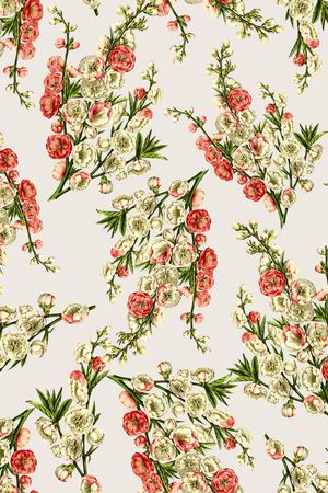 手绘花卉印花华亿平台图片