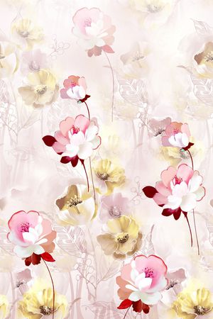 花卉印花华亿平台图片