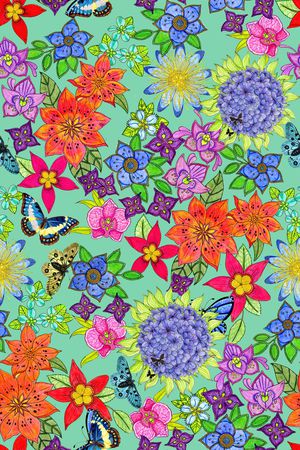 花卉印花华亿平台图片