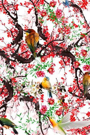 梅花印花华亿平台图片