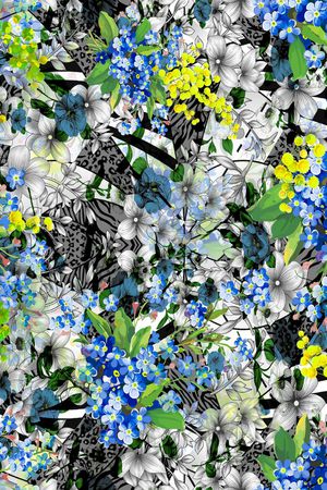 动物花卉印花华亿平台图片