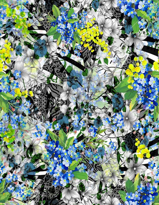 动物花卉印花华亿平台图片