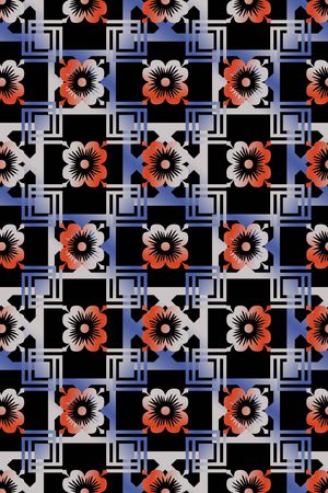 风格化花卉印花华亿平台图片