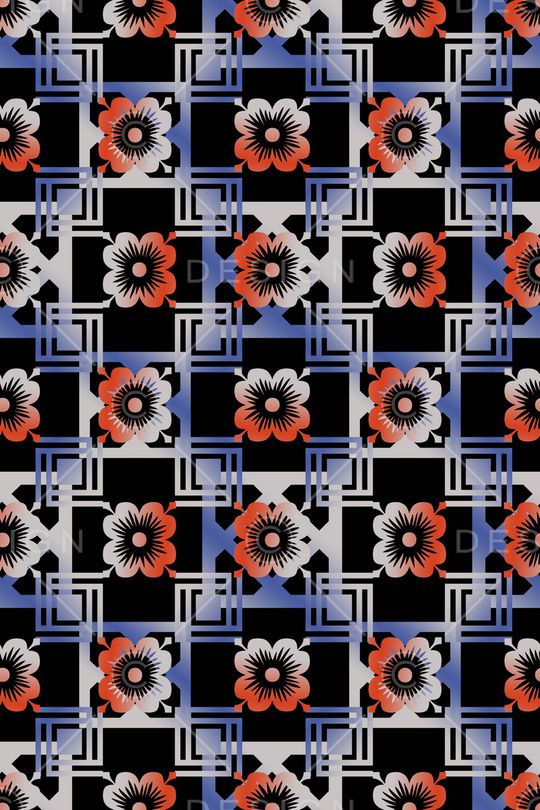 风格化花卉印花华亿平台图片