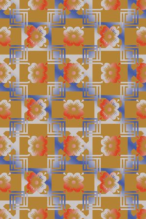 风格化花卉印花华亿平台图片