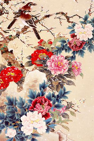 中国风印花华亿平台图片