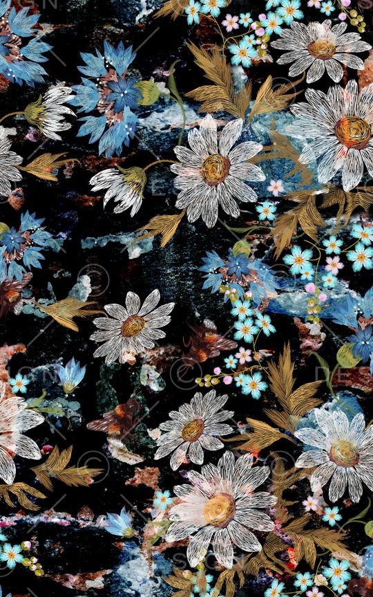 花卉印花华亿平台图片