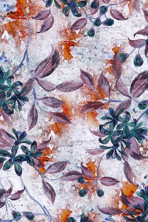 花卉印花华亿平台图片