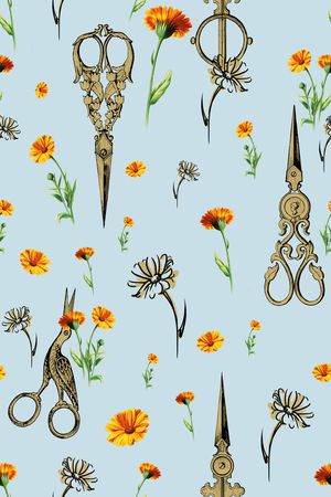 手绘花卉印花华亿平台图片