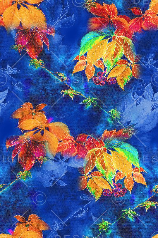 抽象花卉印花华亿平台图片