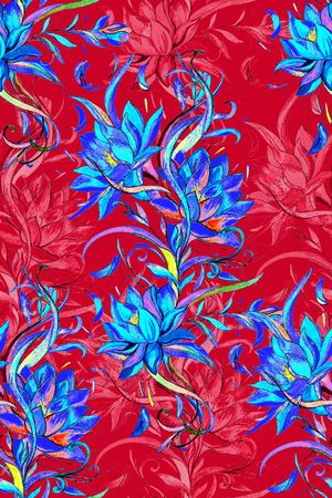 抽象花卉印花华亿平台图片