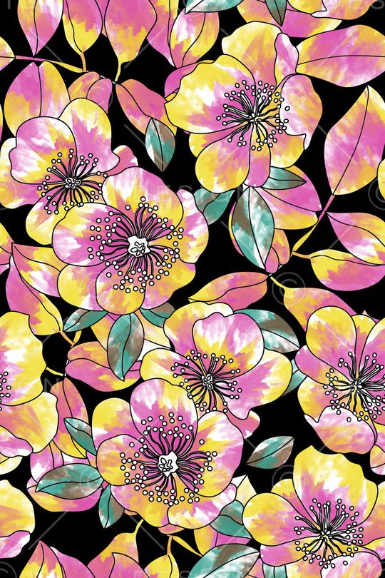 花卉印花华亿平台图片