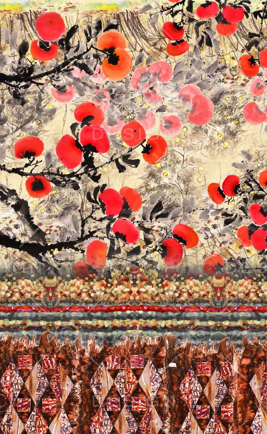 中国风印花华亿平台图片