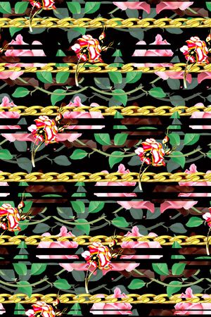 解构花卉印花华亿平台图片