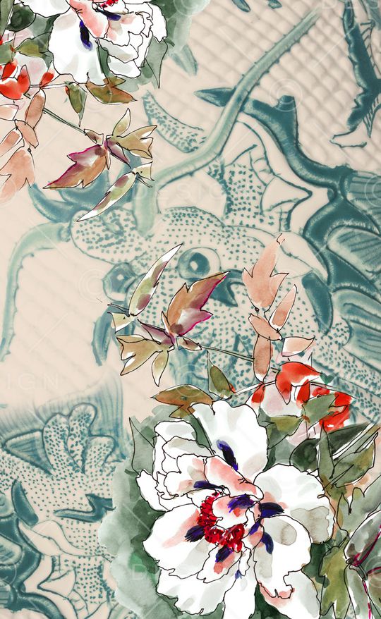 定位花印花华亿平台图片