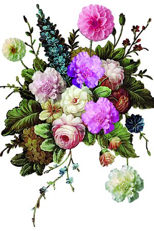 鲜花印花华亿平台图片