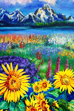 向日葵印花华亿平台图片