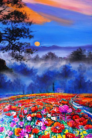 油画华亿平台印花华亿平台图片