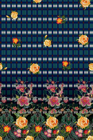 格子印花华亿平台图片